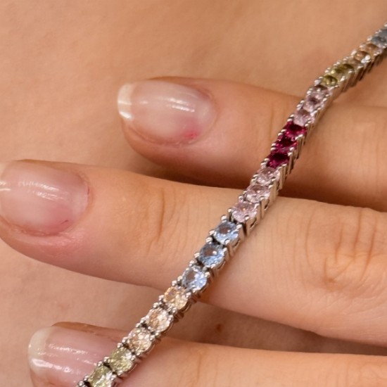 Vibrant Glow Gümüş Kolye resmi