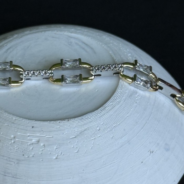 Baget Taşlı İkili Halka Bilezik Xuping  resmi