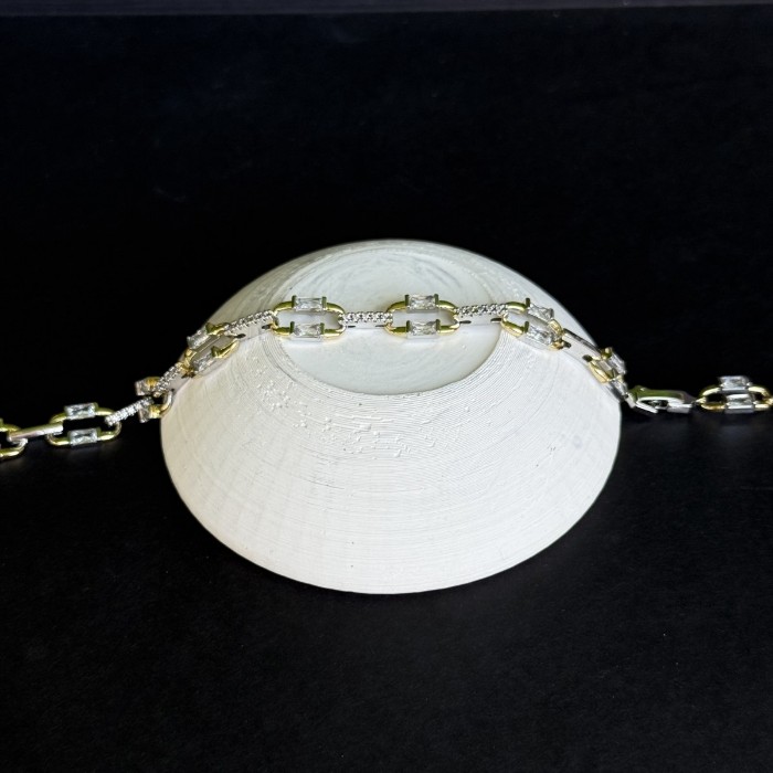 Baget Taşlı İkili Halka Bilezik Xuping  resmi