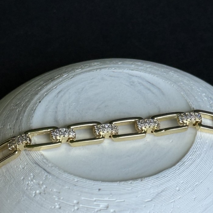 Dikdörtgen Halkalı Taşlı Bilezik resmi