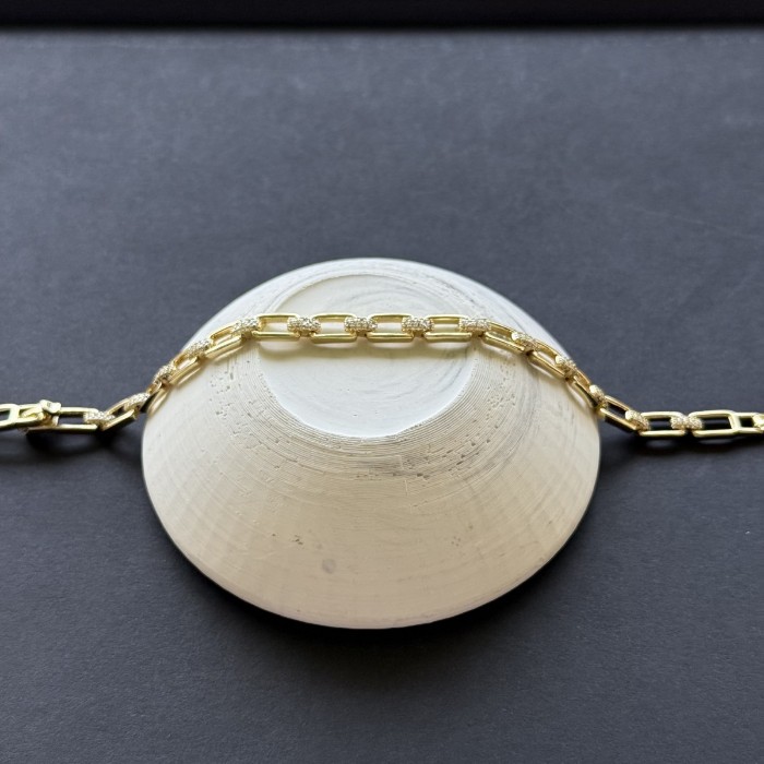 Dikdörtgen Halkalı Taşlı Bilezik resmi