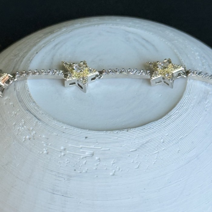 Sarı Taşlı Yıldız Figürlü Bilezik resmi