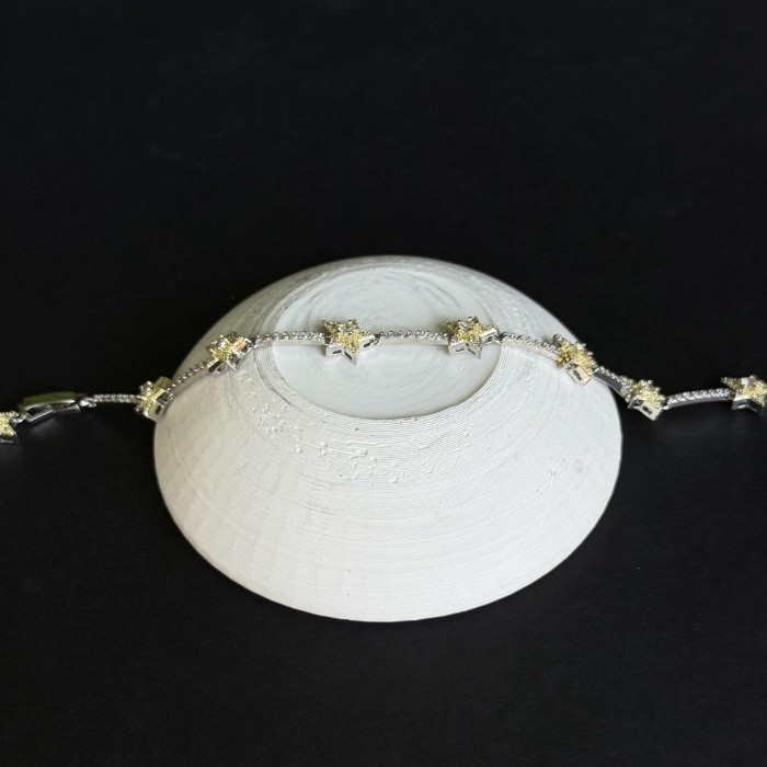 Sarı Taşlı Yıldız Figürlü Bilezik resmi