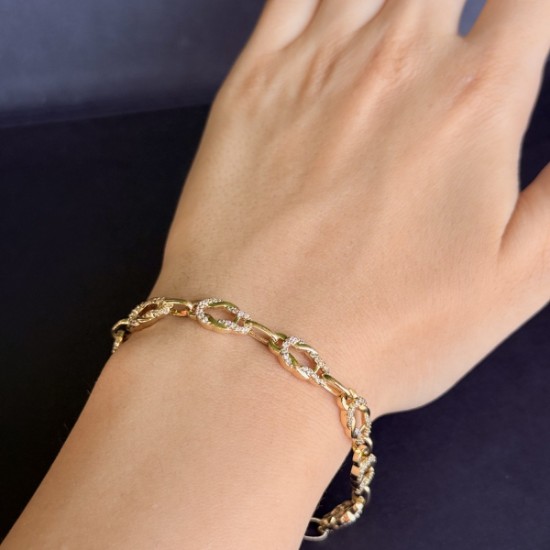 Oval Halkalı Taşlı Bilezik Xuping  resmi