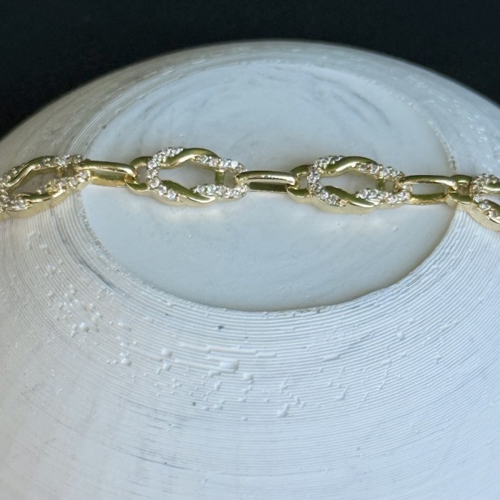 Oval Halkalı Taşlı Bilezik Xuping  resmi