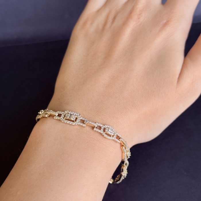 Baget Taşlı Çerçeve Bilezik Xuping  resmi