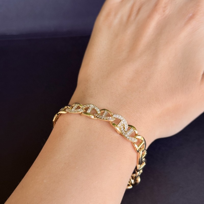 Taşlı Yarım Zincir Bileklik Xuping  resmi