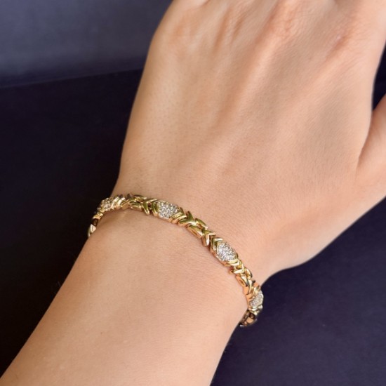 Geometrik Taşlı Tasarım Xuping  resmi