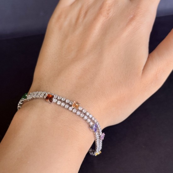 Renkli Taşlı Bileklik resmi
