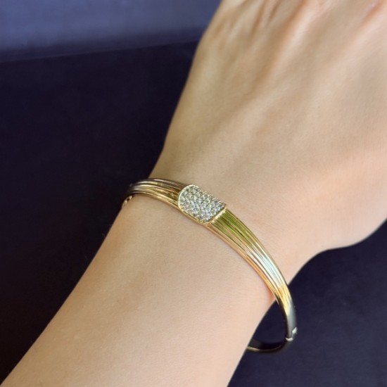 Taşlı Kelepçe Bilezik (Klasik) Xuping  resmi