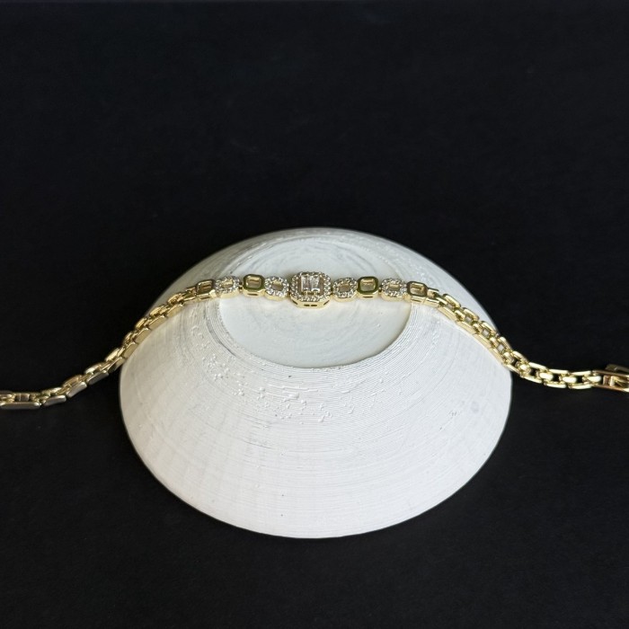 Zarif Baget Taşlı Altın Bilezik Xuping  resmi