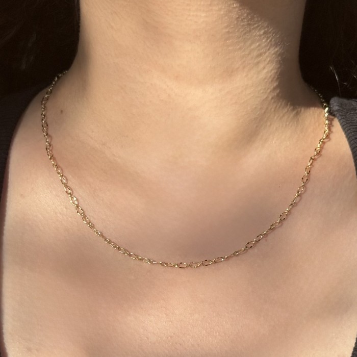 Oval Halkalı Zincir Kolye resmi