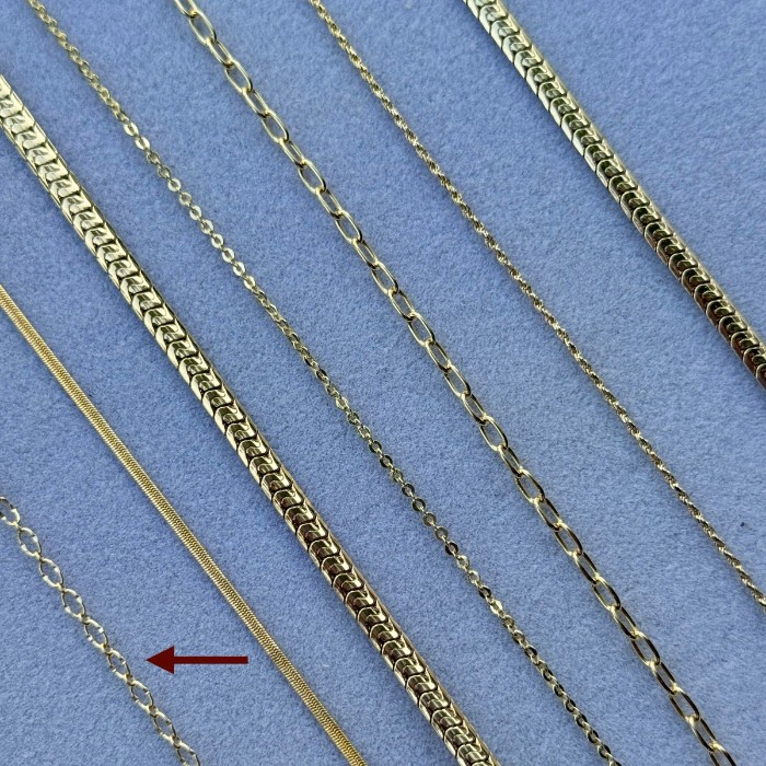 Oval Halkalı Zincir Kolye resmi