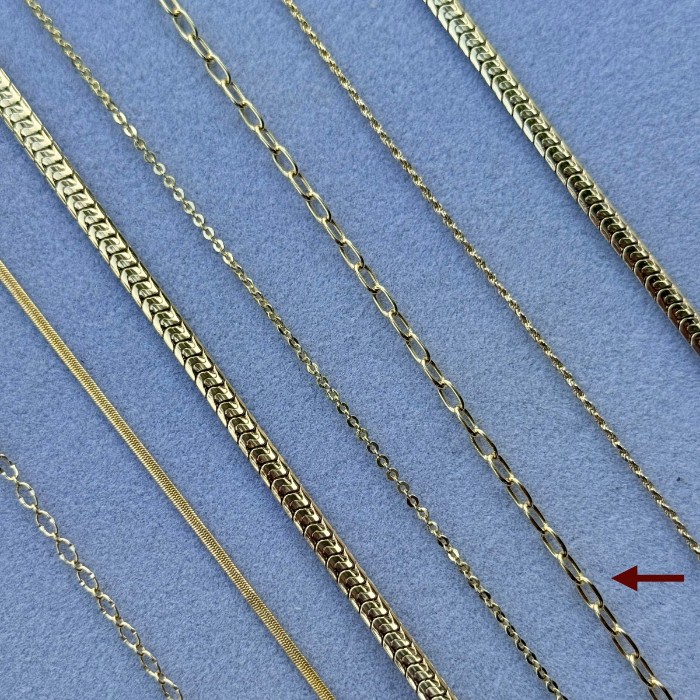 Oval Halkalı Zincir Kolye resmi