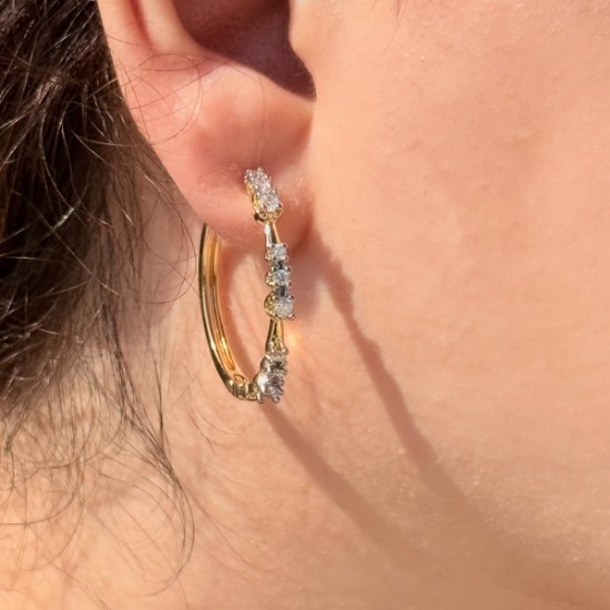 Tırnaklı Mini Taşlı İnce Halka resmi