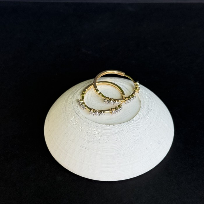 Tırnaklı Mini Taşlı İnce Halka resmi