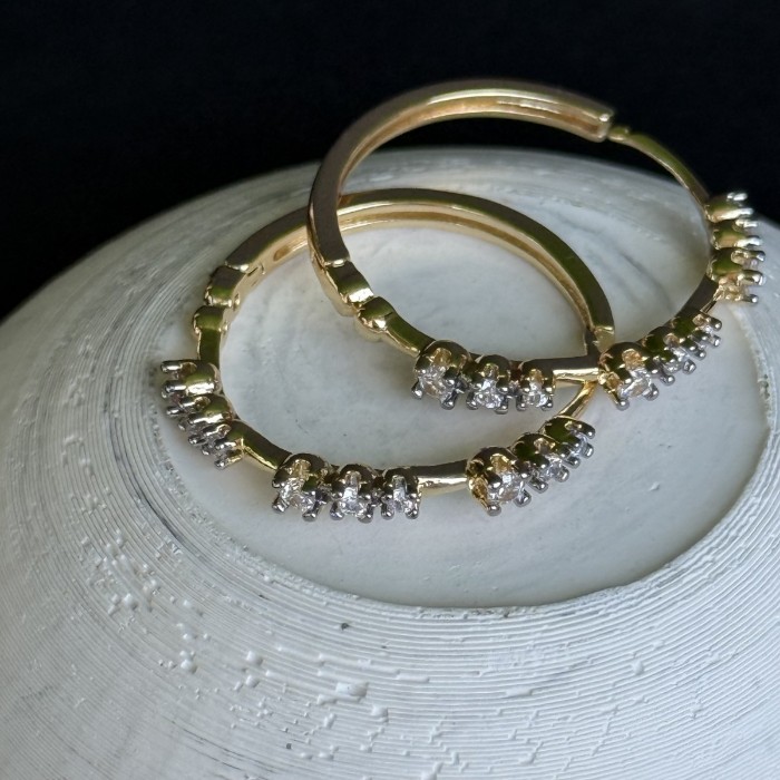 Tırnaklı Mini Taşlı İnce Halka resmi