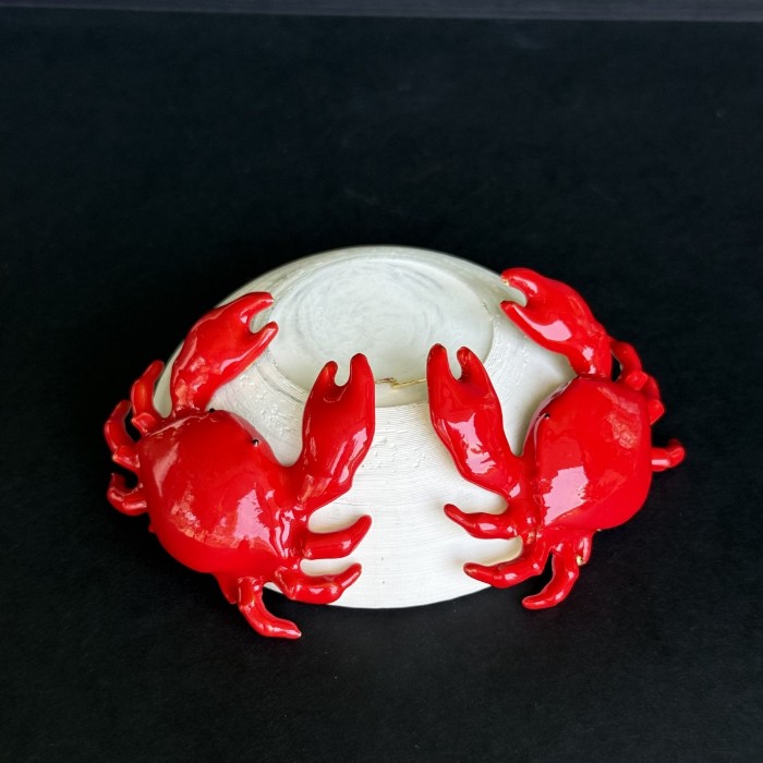 Kırmızı Emaye Yengeç Küpe resmi