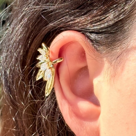 Melek Kanadı Kıkırdak Küpe (gold) resmi