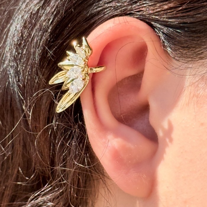 Melek Kanadı Kıkırdak Küpe (gold) resmi