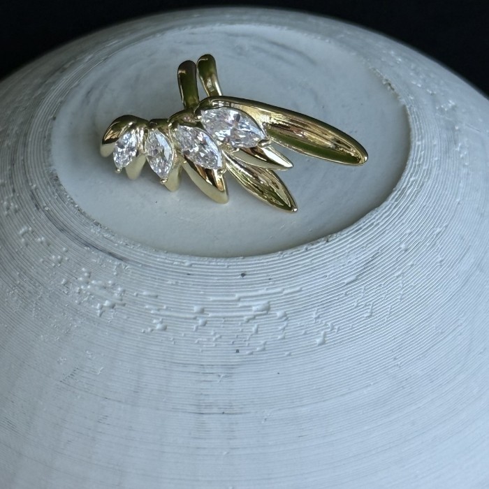 Melek Kanadı Kıkırdak Küpe (gold) resmi