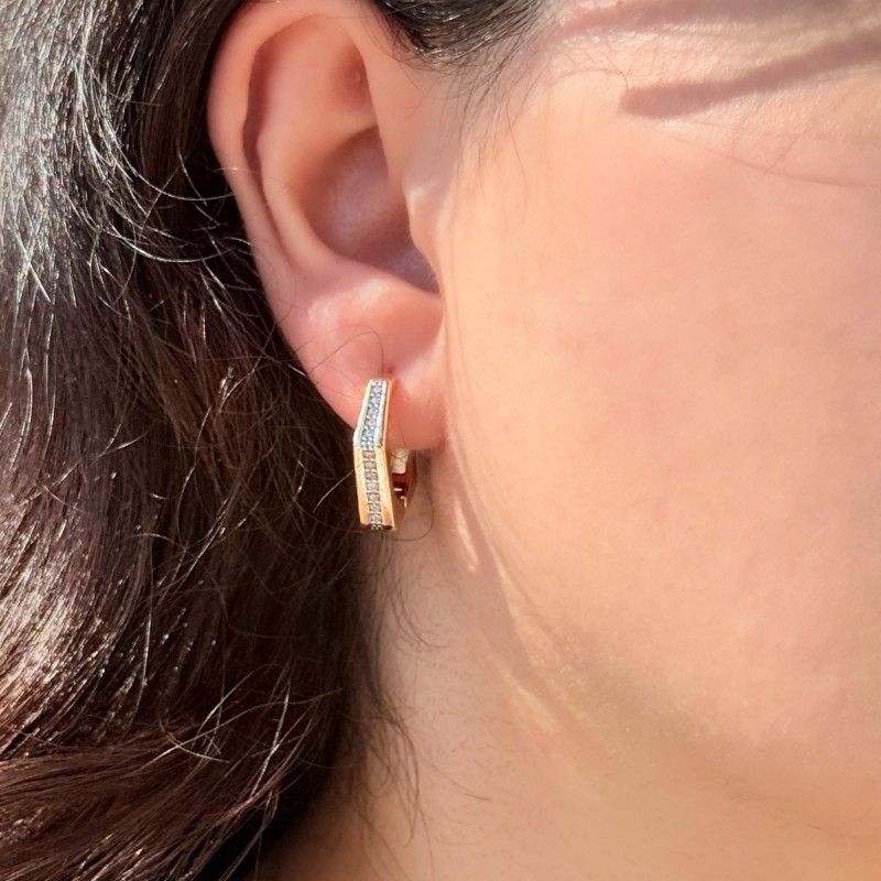 Beşgen Formlu Kafes Küpe resmi