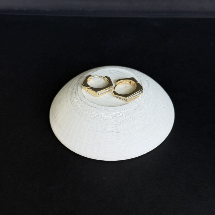 Beşgen Formlu Kafes Küpe resmi