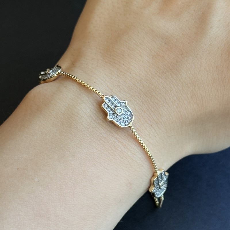 Fatma Ana Eli Gold Künye Bileklik resmi