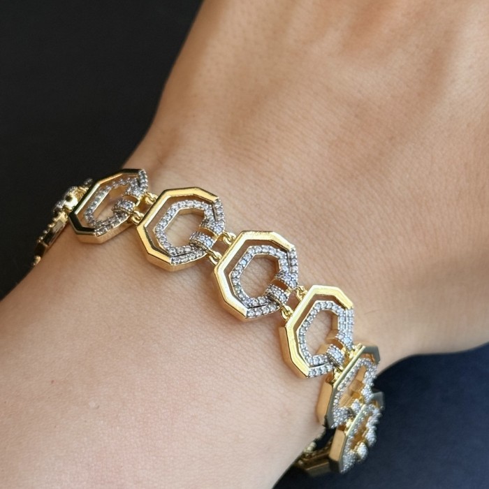 Altıgen Gold Bileklik resmi