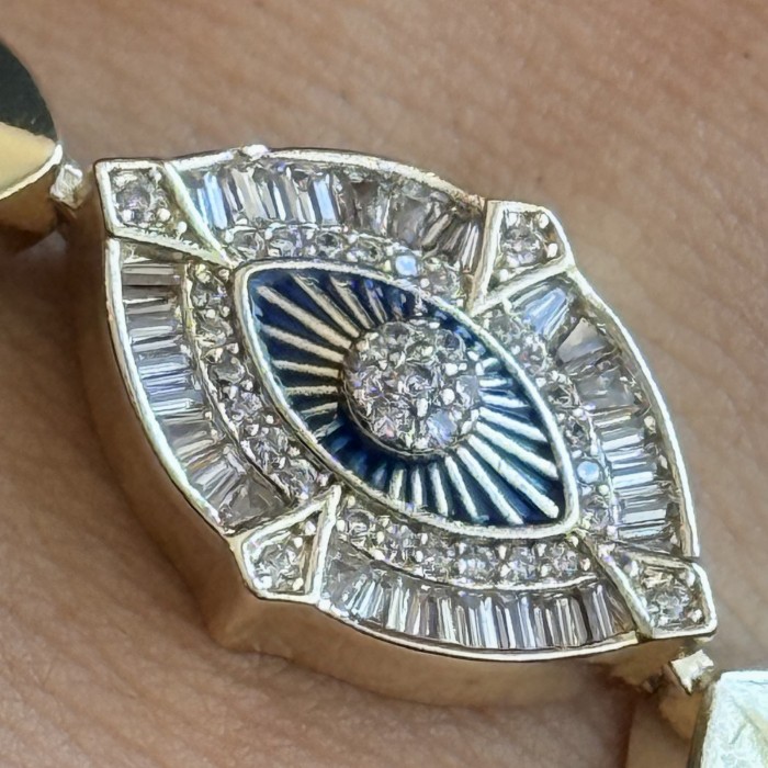 Şık Nazar Boncuğu Altın Bileklik resmi