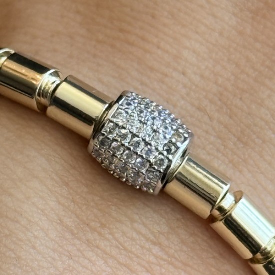 Işıltılı Detaylı Altın Bileklik resmi