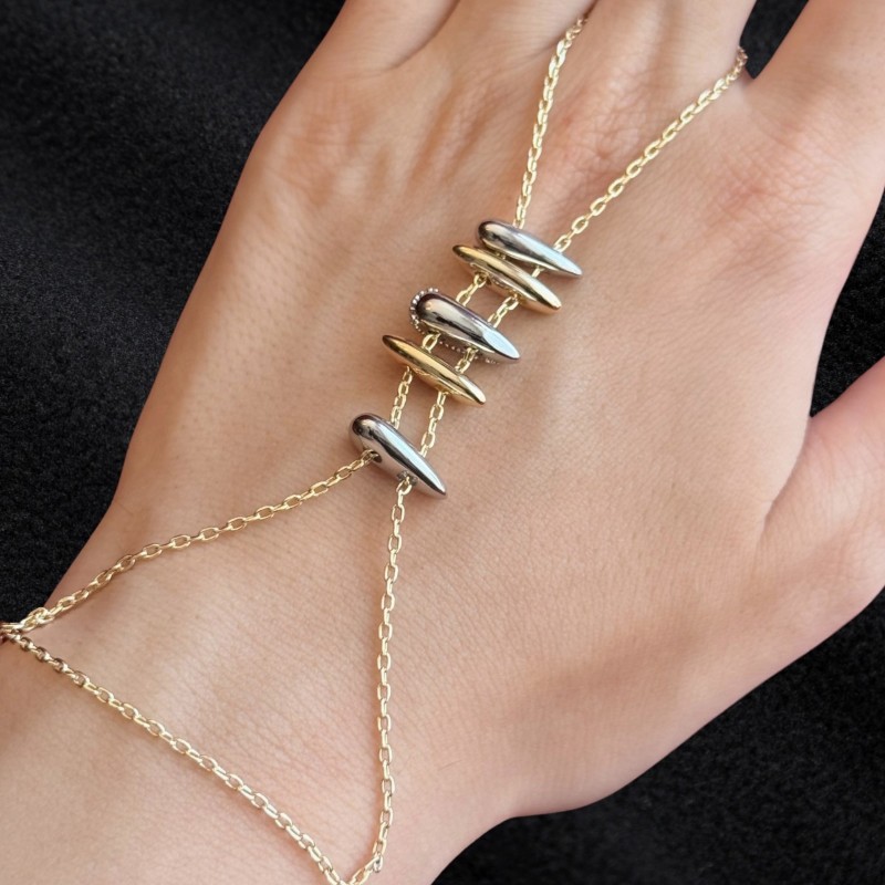 Gümüş Ve Gold Karışımlı Şahmeran resmi