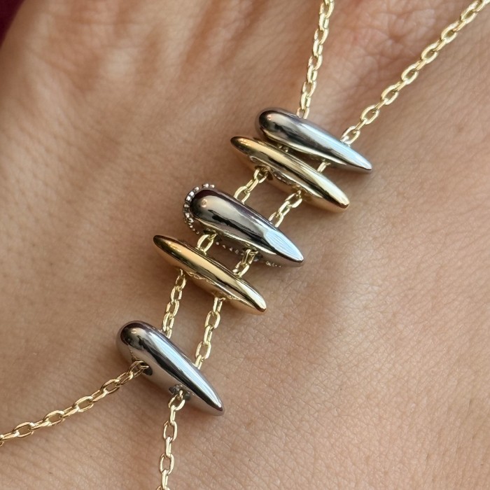 Gümüş Ve Gold Karışımlı Şahmeran resmi