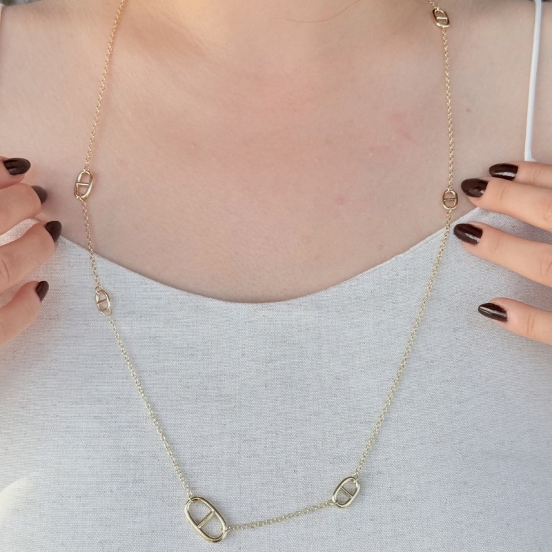 Zarif Hatlar – İnce Uzun Gold  Kolye resmi