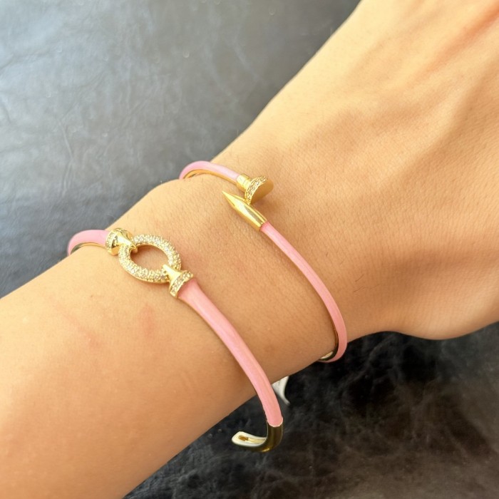 Pembe  Oval Bilezik resmi