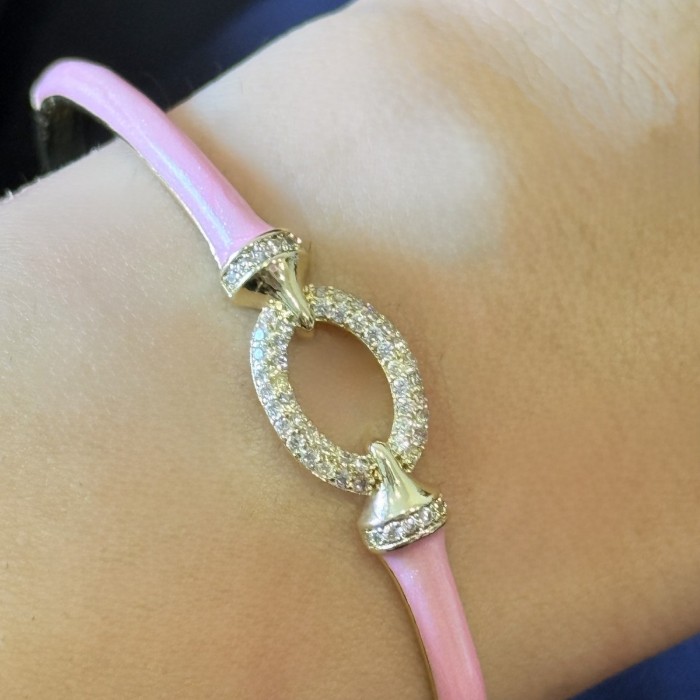 Pembe  Oval Bilezik resmi