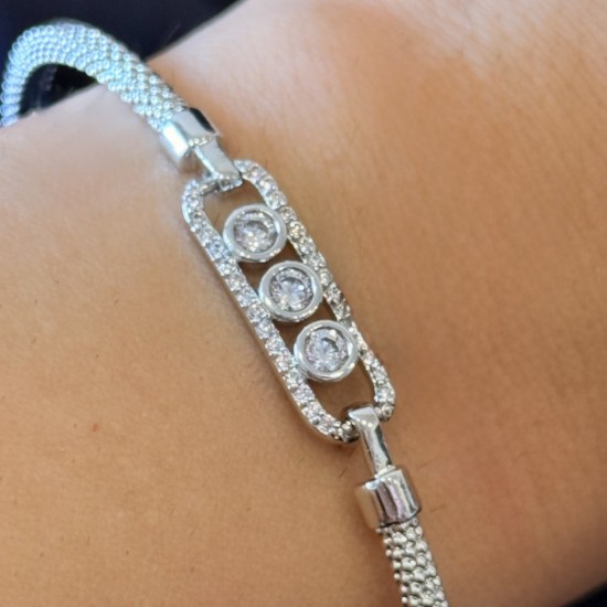 Gümüş Trio Bilezik resmi