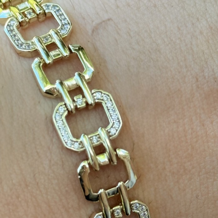 Geometrik Halkalı Taşlı Bileklik  resmi