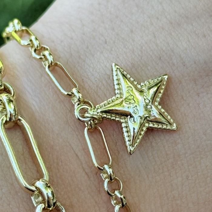 🌟Yıldız Uçlu İkili Zincir Bileklik  resmi