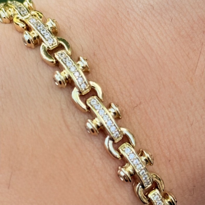 İkili Zincirli Taşlı Bileklik  resmi