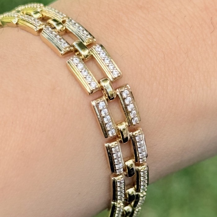 Dikdörtgen Halkalı Taşlı Bileklik resmi