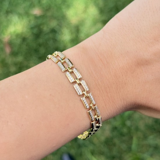 Dikdörtgen Halkalı Taşlı Bileklik resmi