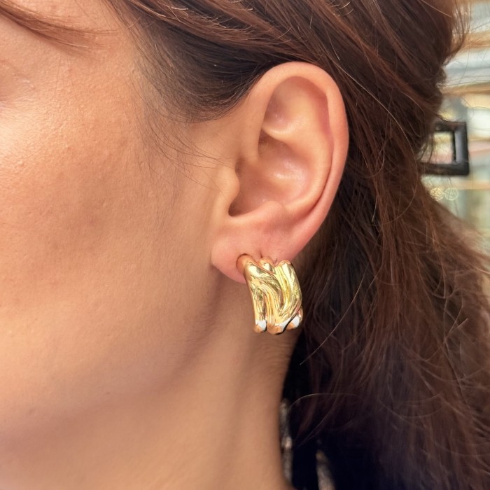 Parlayan Zarafet: Gold Küpe resmi