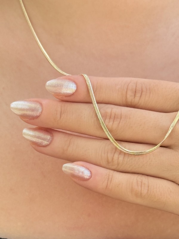 Klasik Düz Altın Zincir Kolye resmi