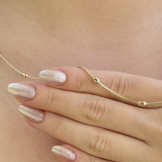 İnce Detaylı Zarif Zincir Kolye resmi