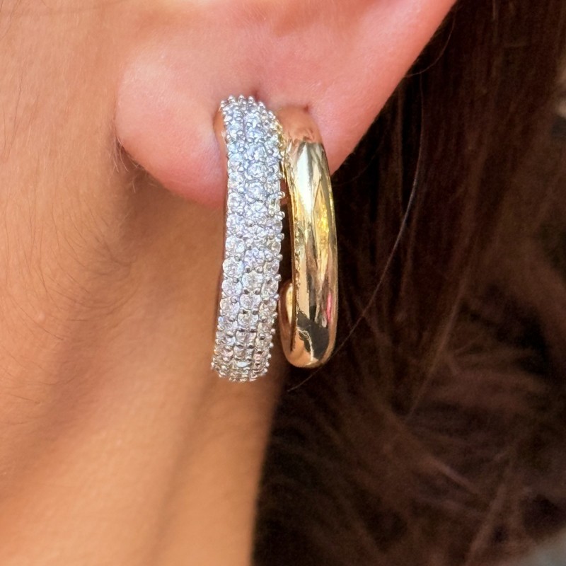 Çift Halka Şıklığı Küpe resmi