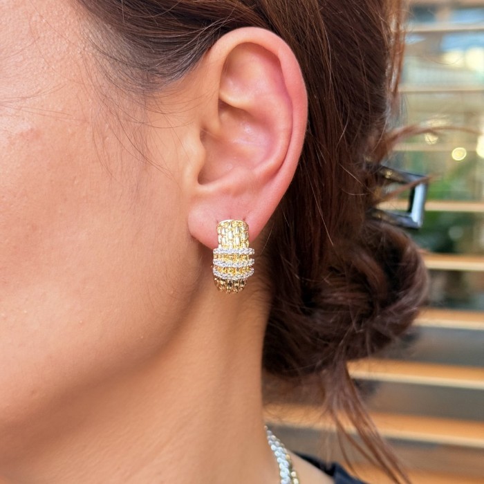 Altın Dokulu Küpe resmi