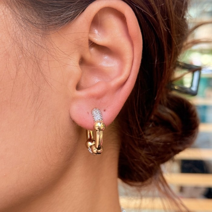 Gold-Link Küpe resmi