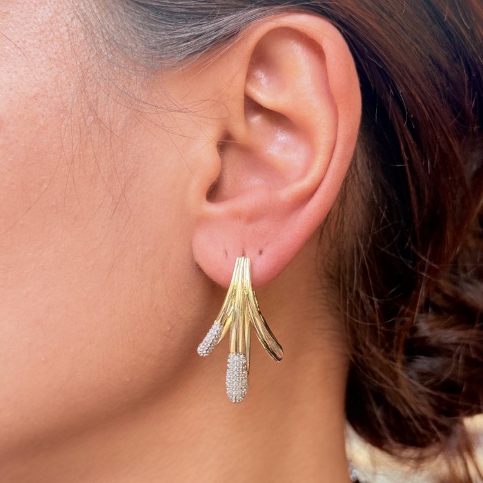 Çok Kollu Tasarım Küpe resmi