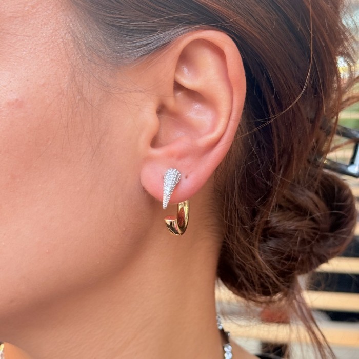 Çift Uçlu Minimal Küpe resmi